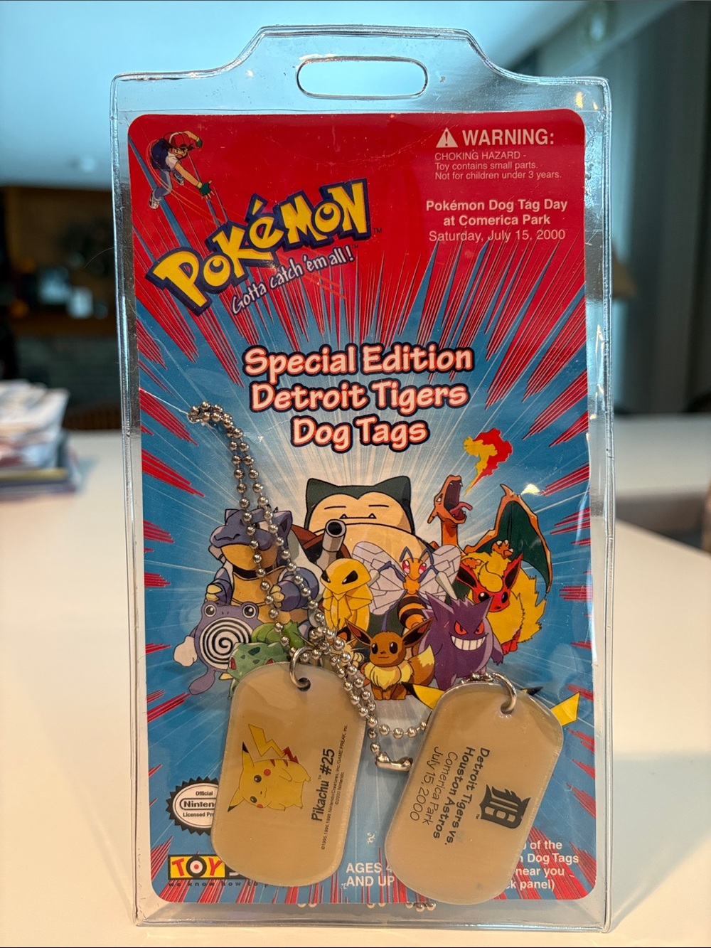 Pokémon Dog Tags Special Edition Detroit Tigers 2000